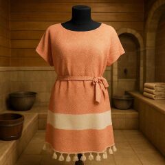 Uzun elmas peştemal elbise