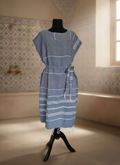 Uzun peştemal elbise