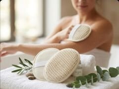 Doğal Bambu Lifli Vücut ve Yüz Kesesi